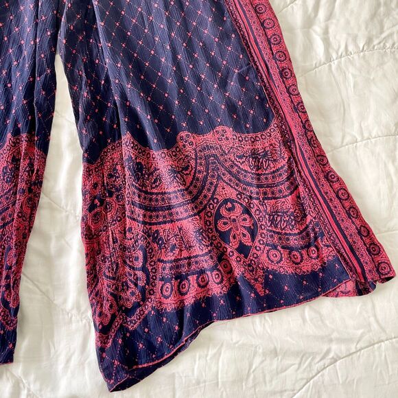 Free People Sahara Smocked Wide Leg Palazzo Pant Size L (Orig. $128) - Picture 4 of 6